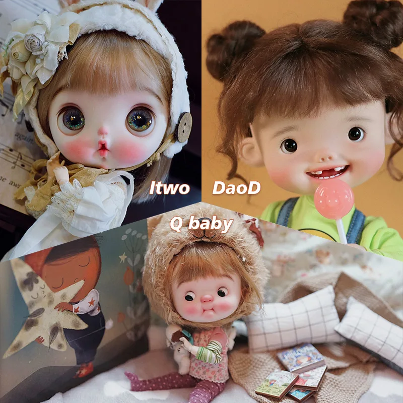 1/6 Cute Expression Doll Qbebi BJD Doll Anime Blythe Polly Pocket Gift For Girls Ball Jointed Dolls